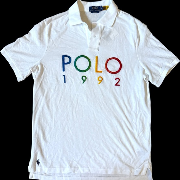 POLO Ralph Lauren men’s SZ Medium M Classic Fit White 1992 Mesh Polo Shirt NWT - Picture 1 of 5